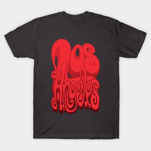 Los Angeles lettering art - cherry tomato T-Shirt